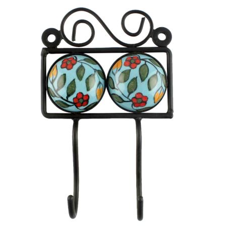 Forest Green Leaf Ceramic Tile Hook Online